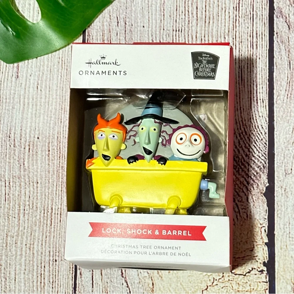 Hallmark Disney Nightmare Before Christmas Lock, Shock, and Barrel Ornament NEW - Picture 2 of 4